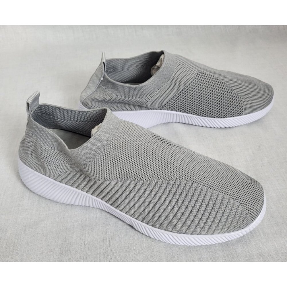 Slip On Shoes Sneakers Gray NWOT Women's 11 Lightweight Breathable Walking Easy